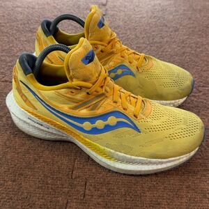 A- gym Saucony Triumph 20 Womens Running Shoes Yellow Blue S10759-30 Size 10.5
